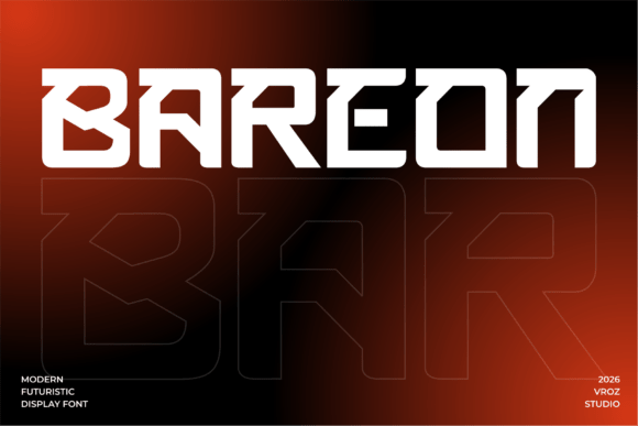 Bareon: A Futuristic Display Typeface for Modern Web Design