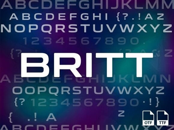 Britt: A Bold Display Font for Standout Brand Identity