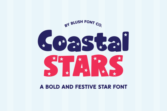 Coastal Stars: A Bold Display Typeface for Patriotic Branding