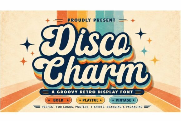 Disco Charm: The Bold Typeface That Elevates Your Brand Identity