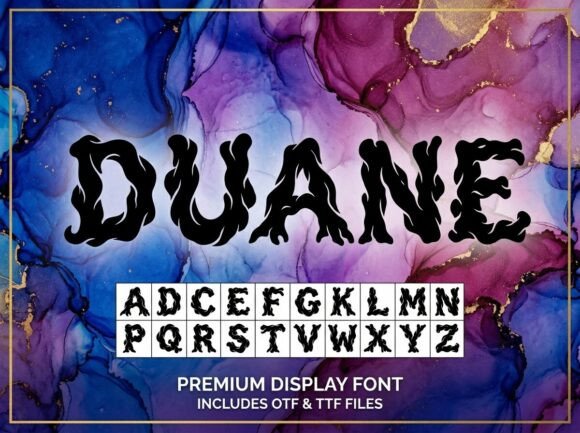 Duane Display Font: The Bold Typeface for Handmade Brands