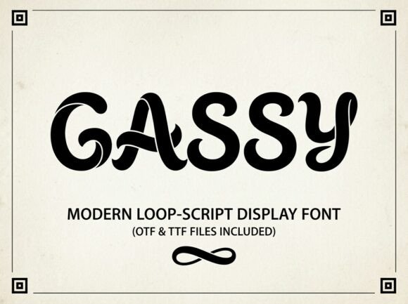 Gassy: A Bold Display Font for High-Impact Branding