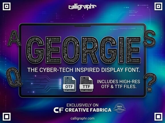 Georgie: The Sci-Fi Display Font for Handmade Product Labels