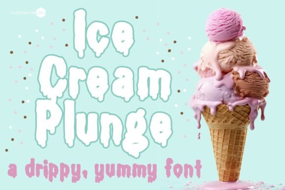 Ice Cream Plunge Family: A Vibrant Display Typeface for Bold Digital Branding
