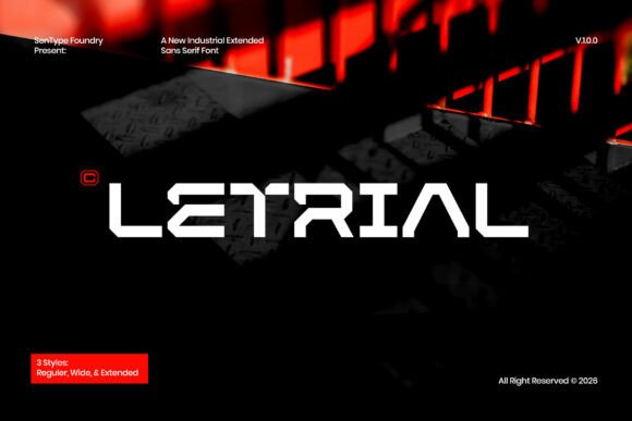 Letrial: The Industrial Extended Sans Serif for Modern Web Design