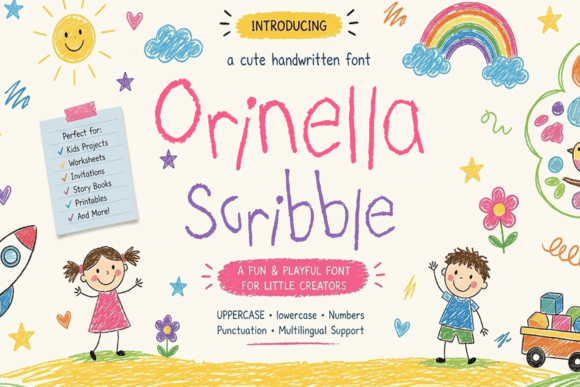 Orinella Scribble: A Playful Display Font for Editorial Design
