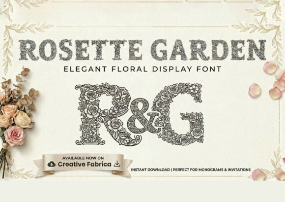 Rosette Garden: A Display Font for Editorial Elegance