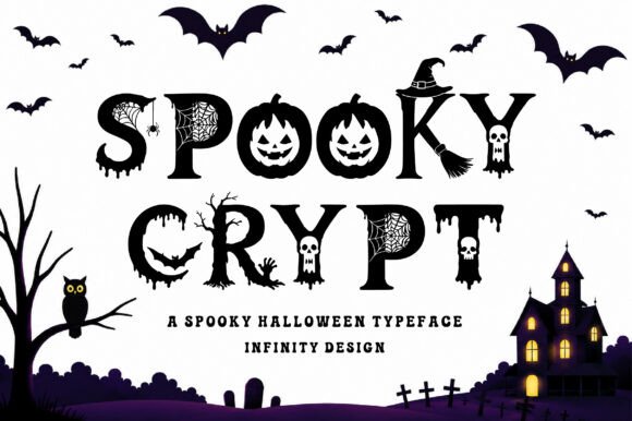 Spooky Crypt Typeface: A Bold Halloween Display Font for Web