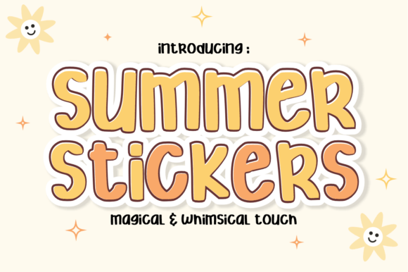 Summer Stickers: A Bold Display Font for Sunny Brand Identity