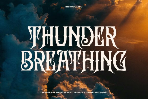 Thunder Breathing: The Perfect Display Font for Handmade Labels and Vintage Designs